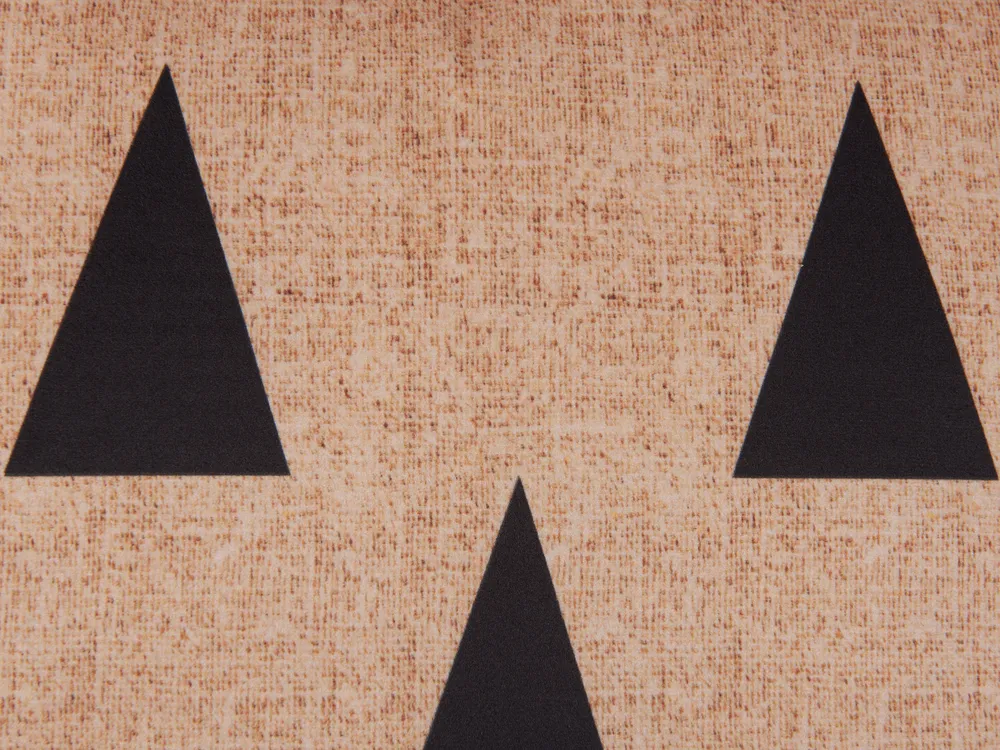 Dekokissen SEBES 45 x 45 cm Samtstoff Beige Abstraktes Muster_830177