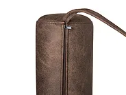 Chaise Longue MALMOS Faux Linen Faux Leather Dark Brown_931219