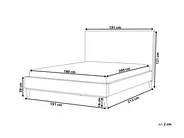 Bett mit Lattenrost Samtstoff BAYONNE 180 x 200 cm Hellgrau_809065