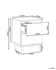 2 Drawer Bedside Table WALPOLE White_949715
