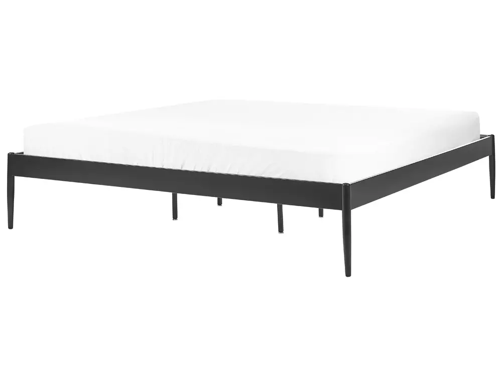 Bett mit Lattenrost Metall VAURS 180 x 200 cm Schwarz