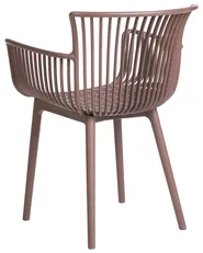 Set of 4 Garden Chairs PESARO Brown_1027719