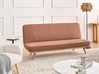 Schlafsofa 2-Sitzer KALFAFEL Stoff Goldbraun