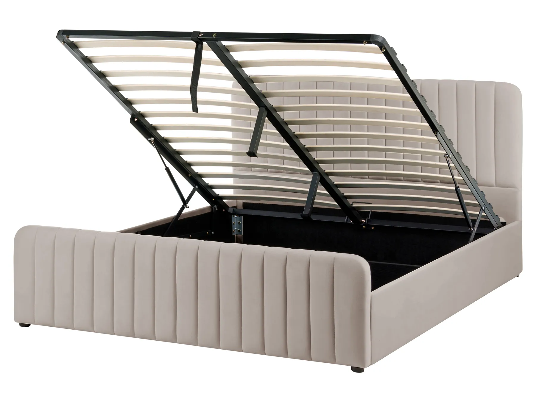 Ottoman Bed LUNAN Taupe 160 x 200 cm (EU King Size)_1051533