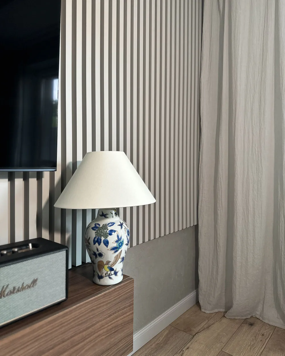 Table Lamp MORACA Porcelain White/ Blue_1160186