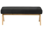 Upholstered Bench TAMRE Boucle Black/ Light Brown_985197