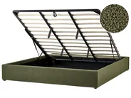 Ottoman Bed without Headboard DINAN Boucle Dark Green 180 x 200 cm (EU Super King)_992145