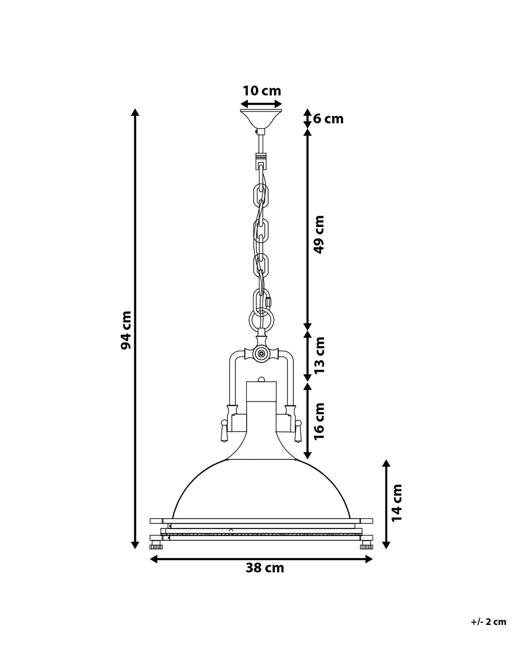 Pendant Lamp EBRON Metal Silver_694664