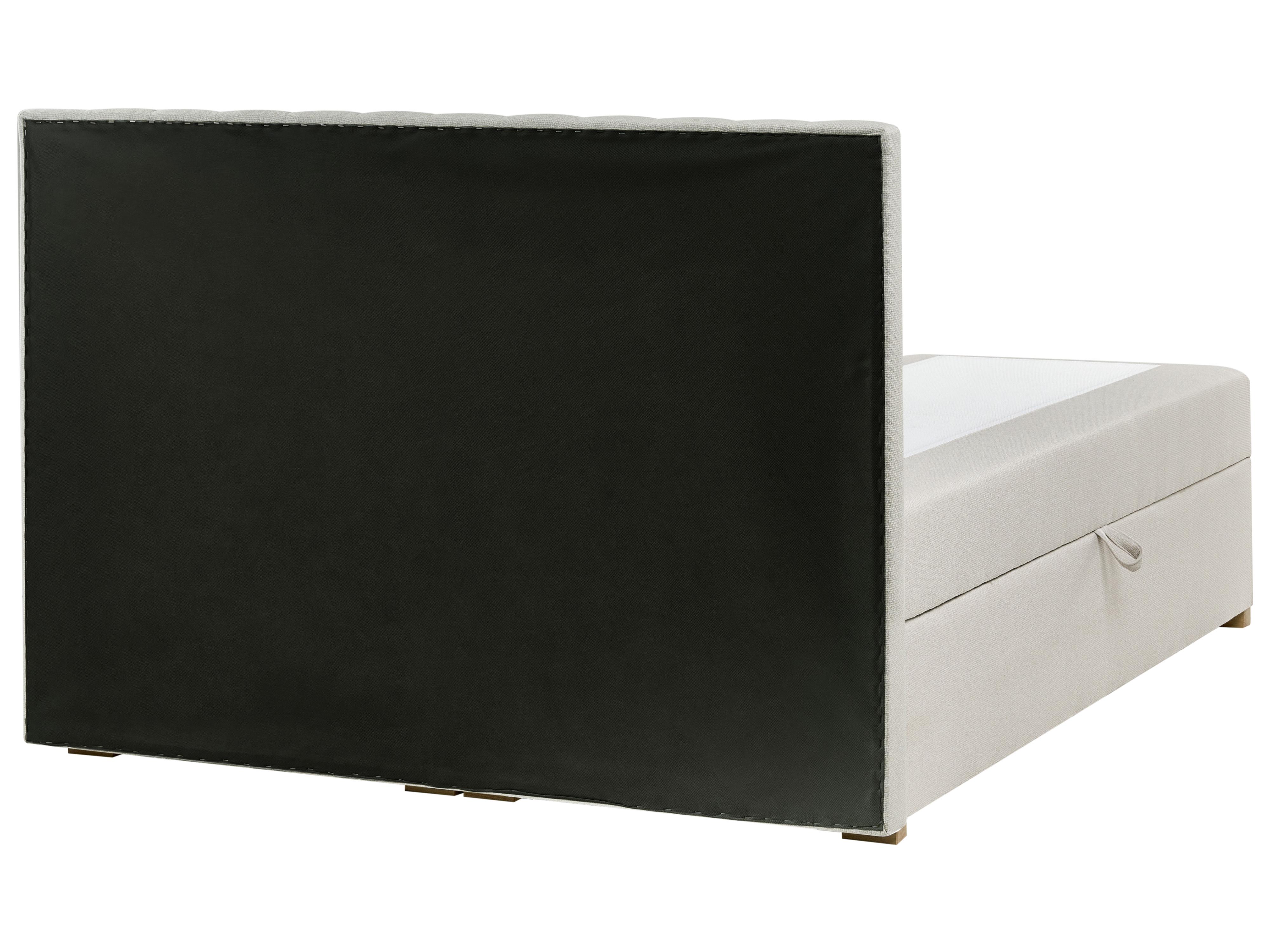Kontinentalni krevet s prostorom za pohranu ESQUIRE Krem bijela 160 x 200 cm_1016116