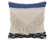 Throw Cushion SOFCA 45 x 45 cm Cotton Beige Geometric Pattern_802235