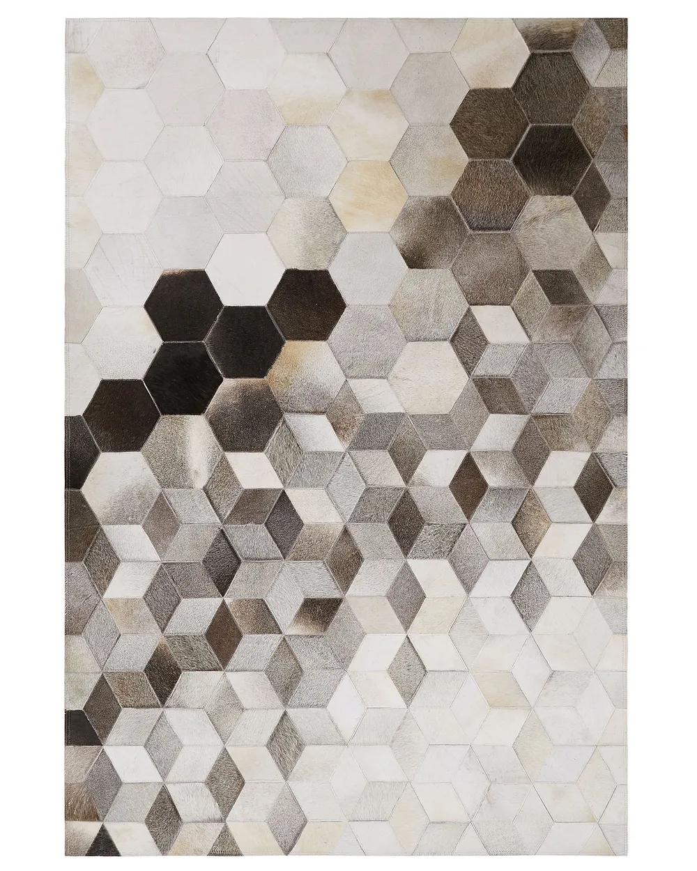 Teppich SASON Beige 160 x 230 cm Echtleder