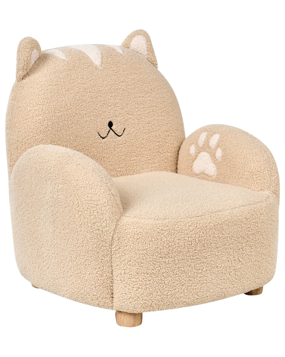 Kids Armchair Cat ZOAR Boucle Beige_975931