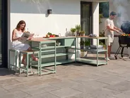 Outdoor-Kücheninsel mit Spüle AVETRANA Hellgrün Metall_1079313