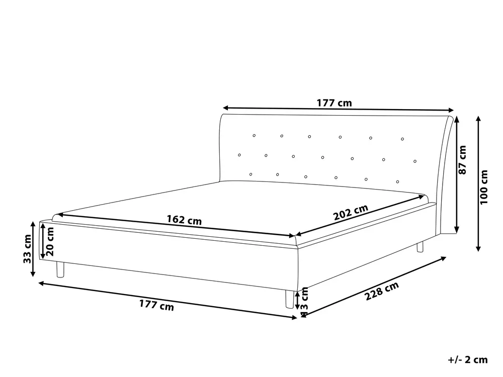 Krevet SAVERNE 160 x 200 cm svijetlosivi_718398