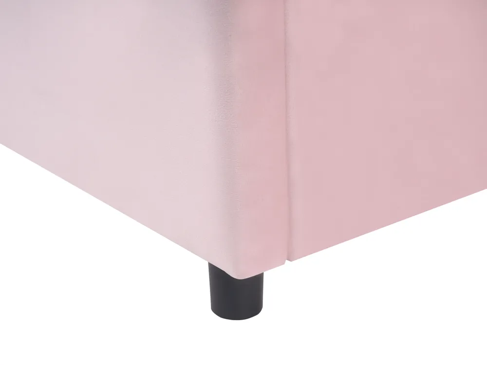 Kinderbett mit Stauraum GRISETOT Samtstoff Rosa 90 x 200 cm_962205