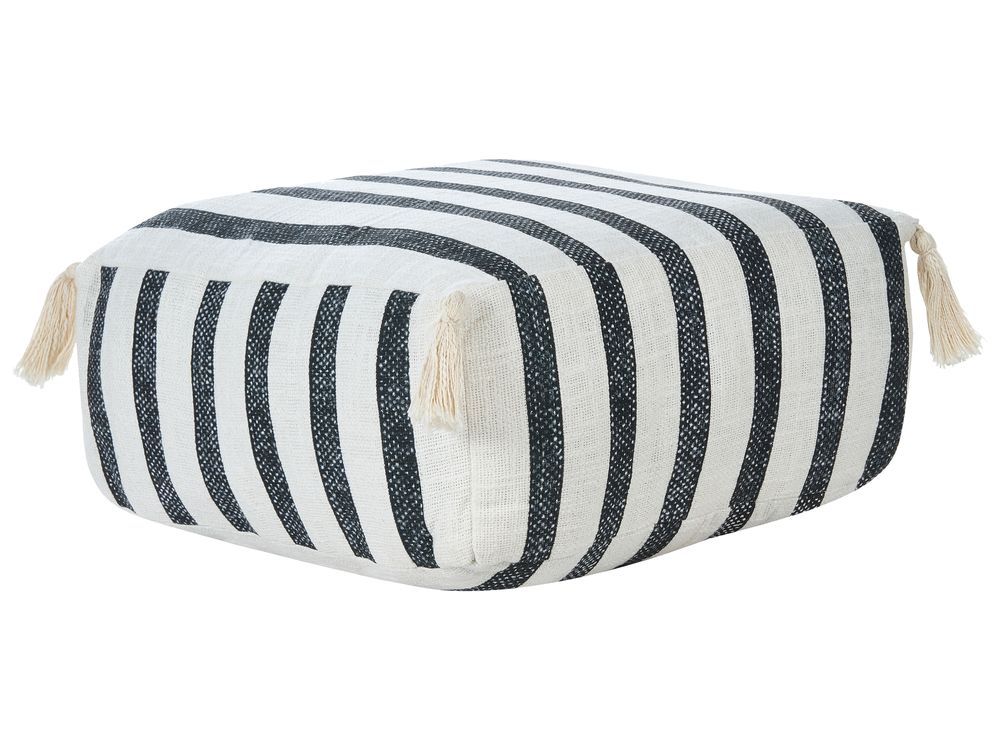 Coussin de sol ASHTI Coton Noir/blanc