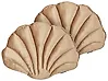 Dekokissen 2er Set CONSOLIDA 47 x 35 cm Samtstoff Dunkelbeige Ohne Muster