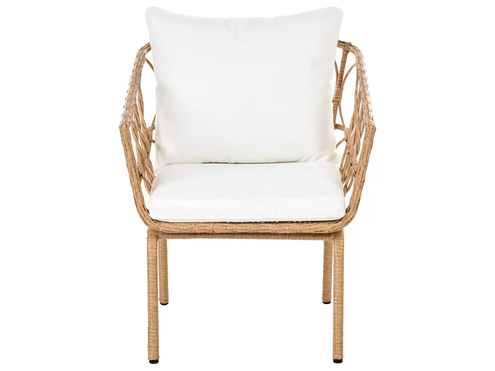 Bistro Set FERLA Polyrattan Hellbraun_1079349