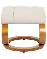 Massage Chair FORCE with Footstool Faux Leather Light Beige_965024