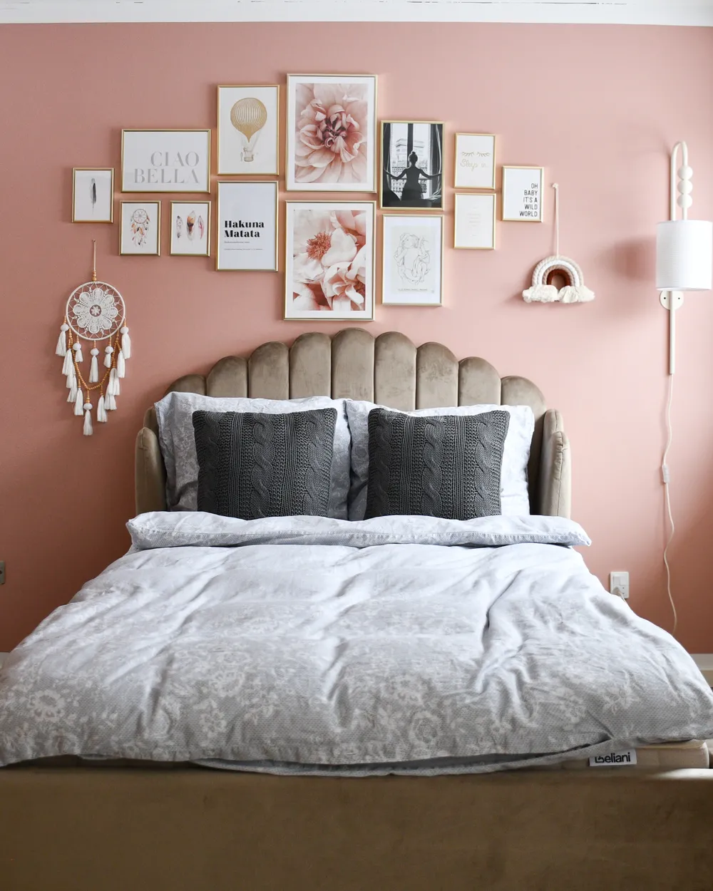 Bettwäsche-Set MORNINGSIDE 135 x 200 cm Baumwollsatin Grau_1052607