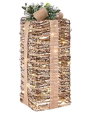 Weihnachtsdekoration 3er Set LED VALKAMA 54/45/30 cm Weihnachtsgeschenke Braun_1179482