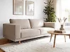 Sofa 3-Sitzer NIVALA Stoff Hellbeige