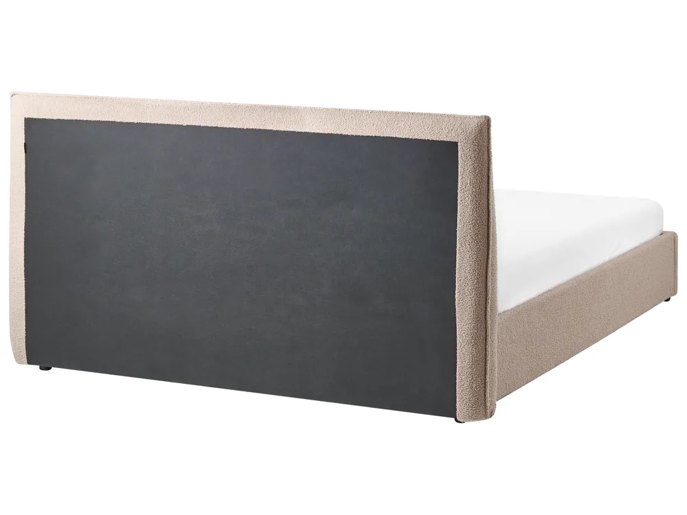 Ottoman Bed LAVAUR Boucle Taupe 160 x 200 cm (EU King Size)_989432