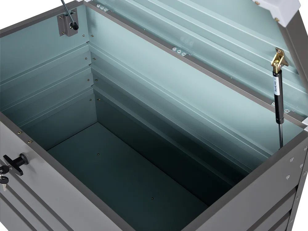 Aufbewahrungsbox CEBROSA 132 cm 62 cm Metall Grau_752649