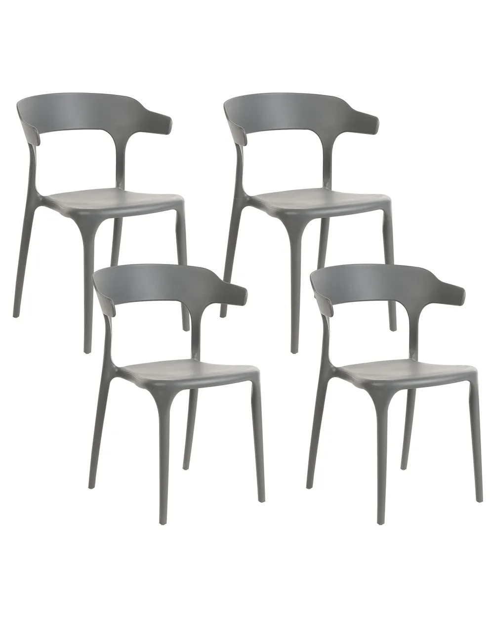 Gartenstuhl 4er Set GUBBIO Grau