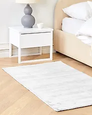 Rug GESI Light Grey 80 x 150 cm Viscose_1177343