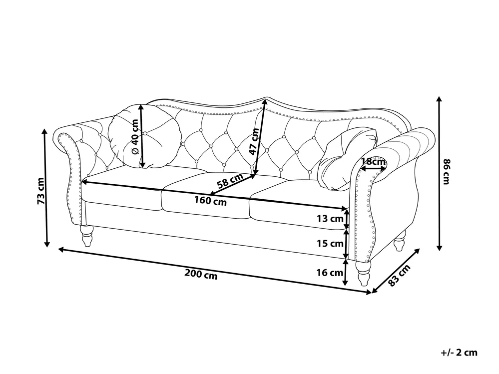 Sofa 3-Sitzer SKIEN Samtstoff Marineblau_1161545