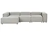 Modul Ecksofa 4-Sitzer ARDAL Stoff Hellgrau rechtsseitig