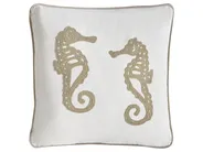 Dekokissen 2er Set SINDORA 45 x 45 cm Baumwolle Weiß Tiermuster_1039945