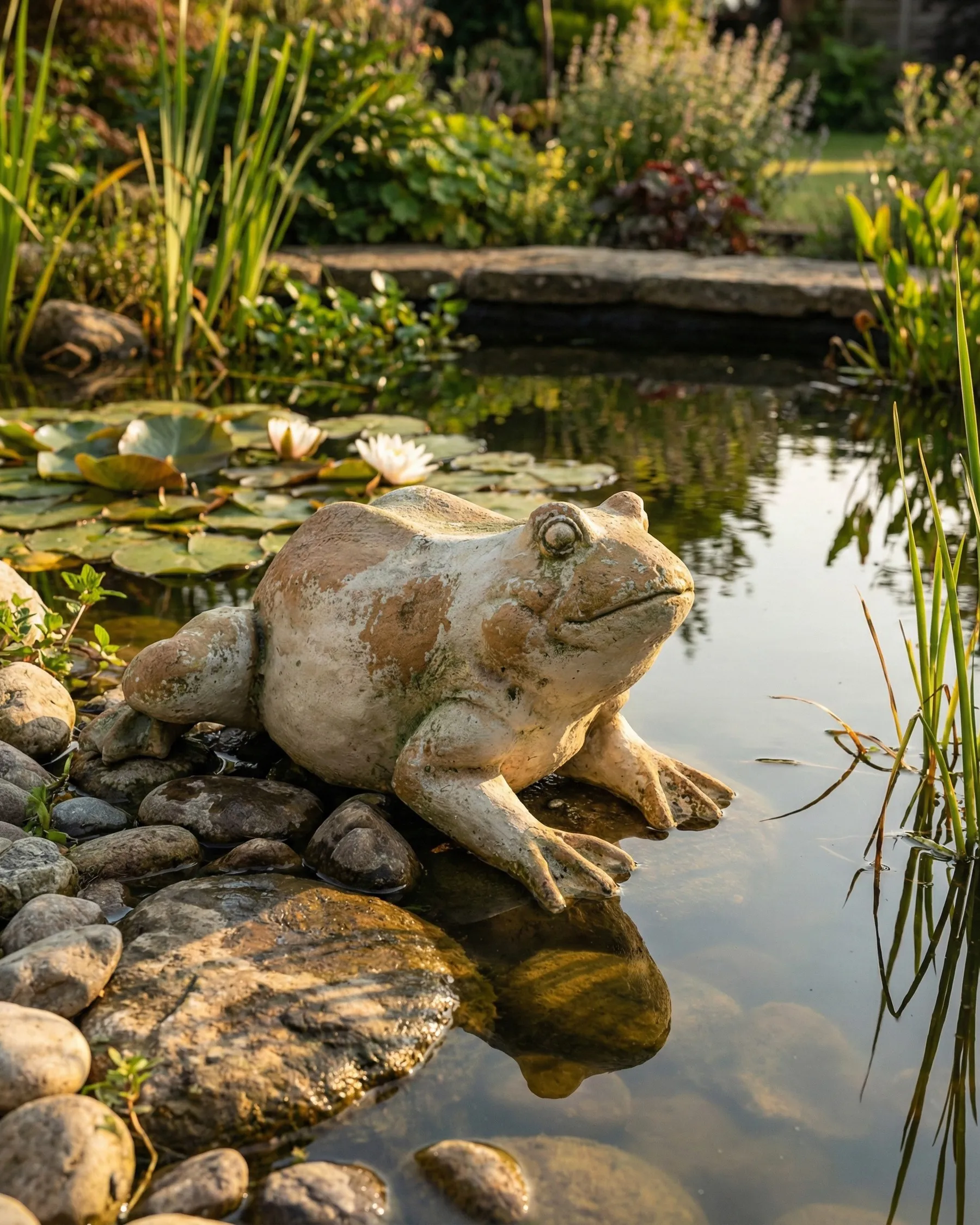 Garden Figurine CARAPELLE Frog Beige_1055071