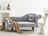 Right-Hand Chaise Longue LATTES II with Cushion Velvet Grey