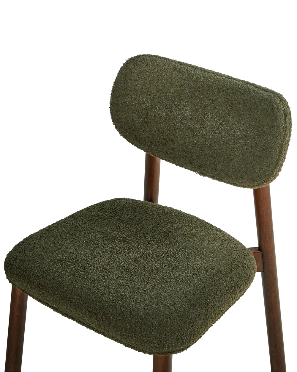 Esszimmerstuhl 2er Set MILLS Bouclé Braun / Grün_975908