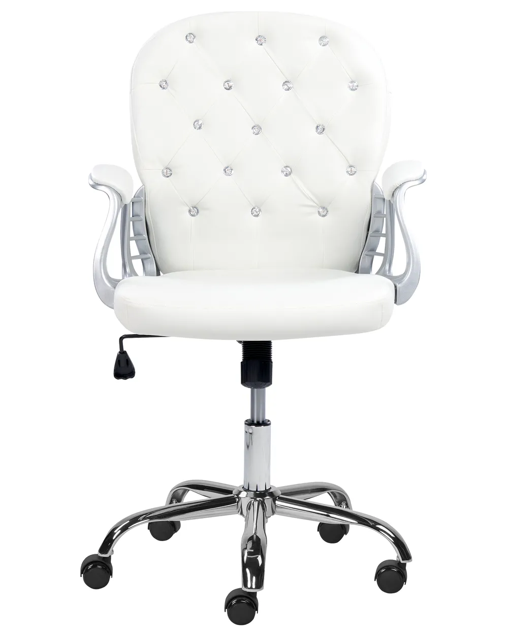 Desk Chair PRINCESS Faux Leather White_855625
