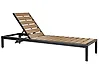 Sonnenliege NARDO mit Relaxfunktion Metall Braun / Schwarz