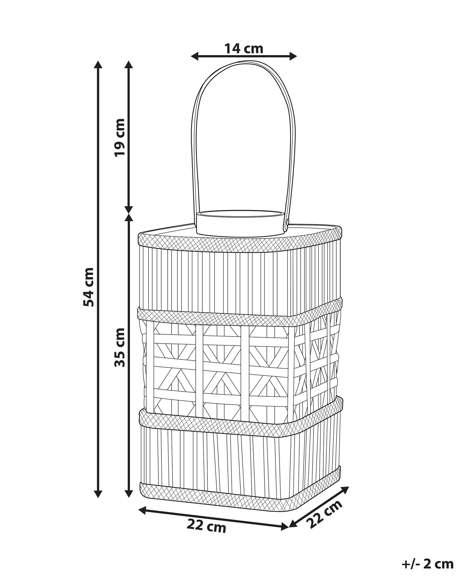 Laterne LUMBIS 54 cm Bambus Naturfarben_827947