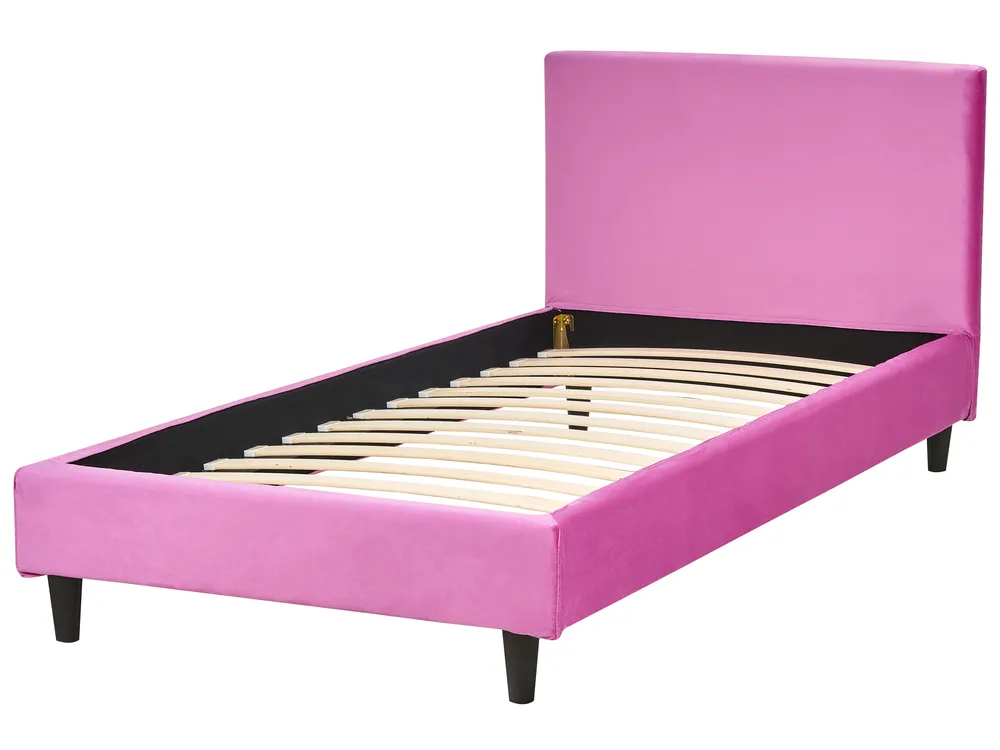 Bed Frame Cover Velvet FITOU 90 x 200 cm Fuchsia Pink_875396