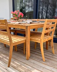 Gartenmöbel Set 8-Sitzer CHIOGGIA zertifiziertes Akazienholz Hellbraun_1072357