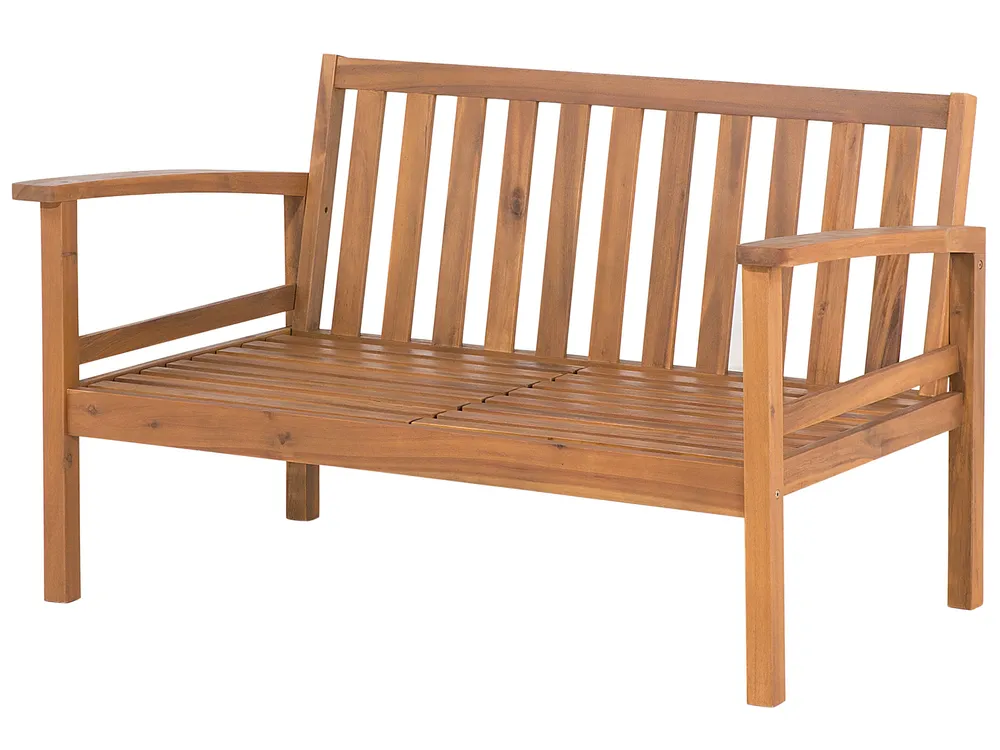 Lounge Set mit Tisch 4-Sitzer MANILA zertifiziertes Akazienholz Hellbraun_803051