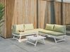 Garten Ecksofa mit Tisch 5-Sitzer COCCORINO Metall Grün