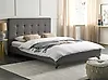 Bett mit Lattenrost Stoff AMBASSADOR 140 x 200 cm Grau
