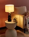 Tischlampe VILAR Keramik Schwarz