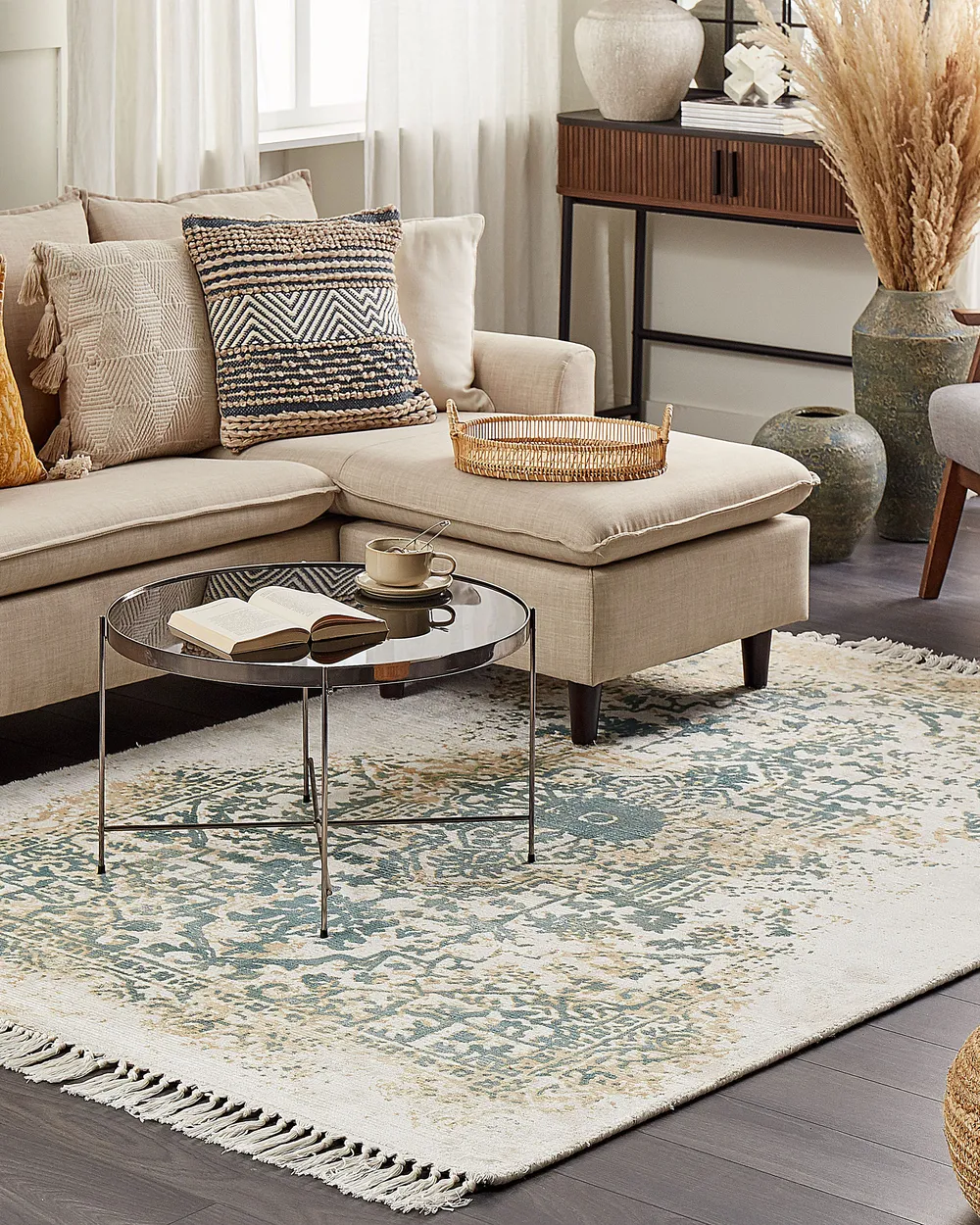 Rug BOYALI Light Beige 160 x 230 cm Viscose
