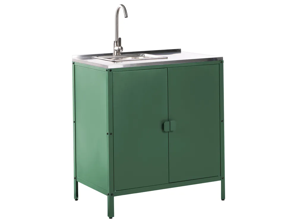 Outdoor-Küchenschrank mit Spüle VILAMA Grün