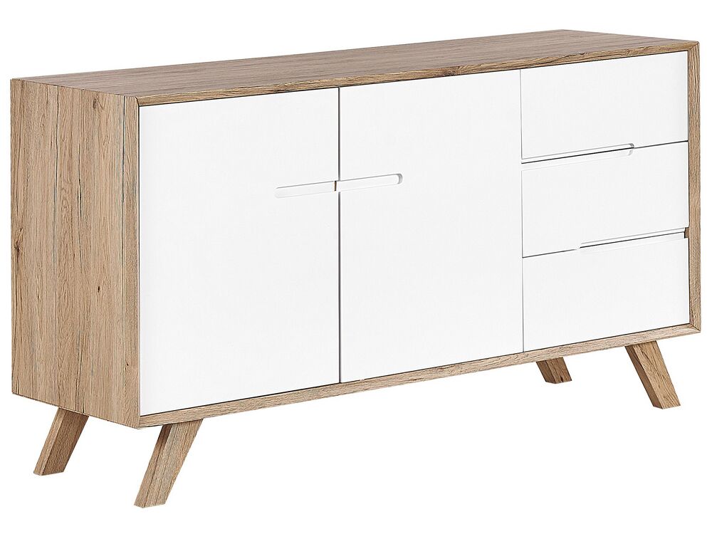 Sideboard mit 2 Türen FORESTER Braun / Weiß