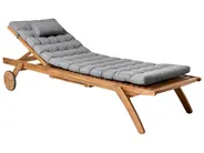 Sonnenliege mit Kissen CESANA PREMIUM Akazienholz Grau meliert_1002400
