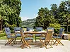 Gartenmöbel Set 8-Sitzer MAUI inkl. Kissen Akazienholz Blau